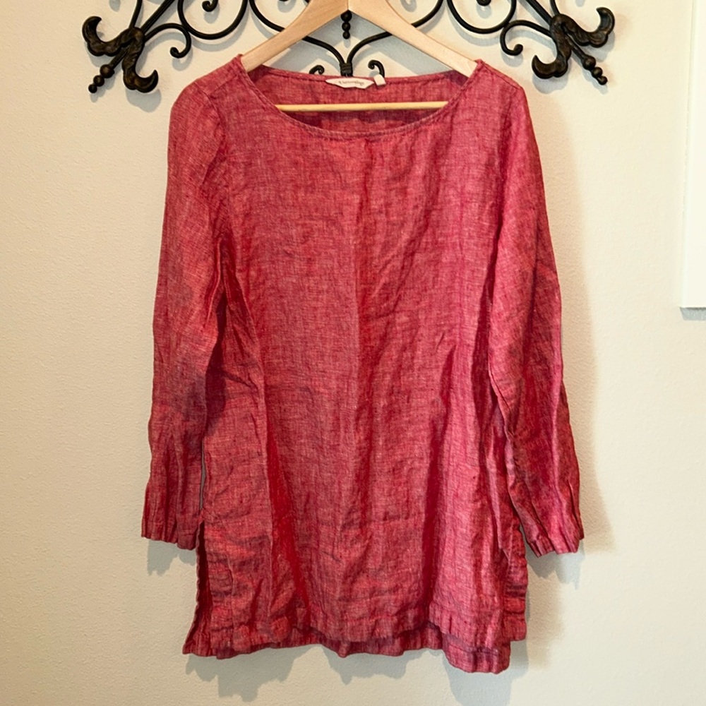 SOFT SURROUNDINGS TUNIC 100% LINEN SIZE MEDIUM